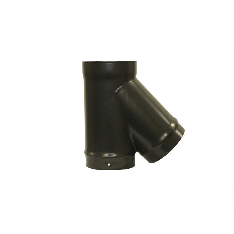 Matt Black Vitreous Enamel 100mm 135 Degree Tee