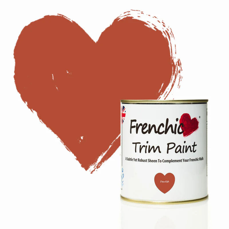 Frenchic Trim Paint with a painted terracotta heart.