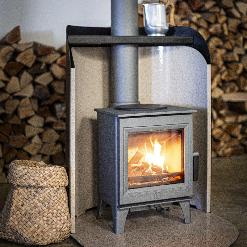 Charnwood Cranmore 3 Woodburning Stove with lit fire