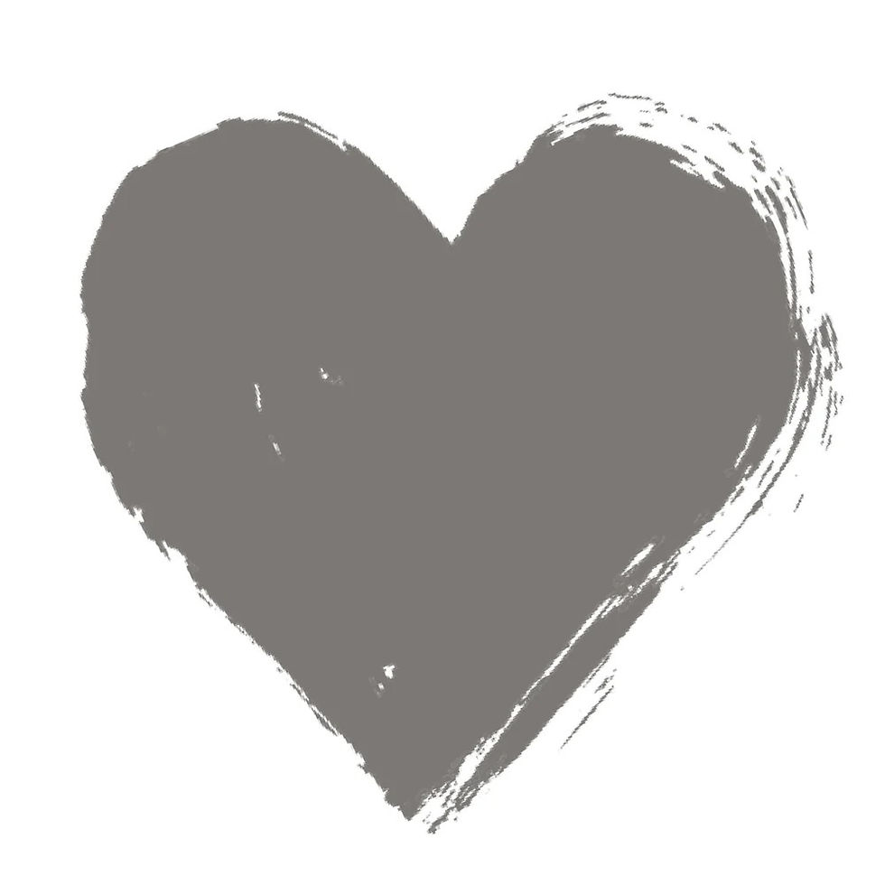 Heart painted in Frenchic Lady Grey Trim Paint