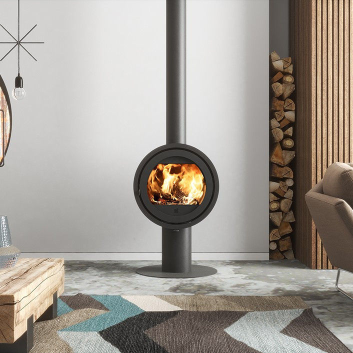 Dik Geurts Odin Front Base circular wood burning stove