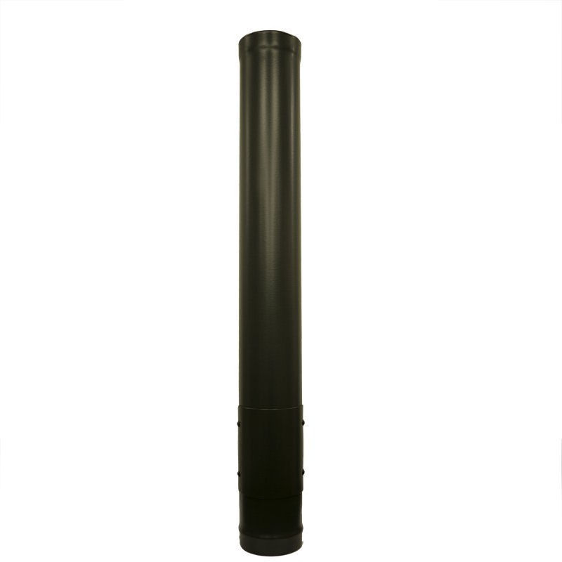 Matt Black Vitreous Enamel 100mm x 1200mm Pipe with Door