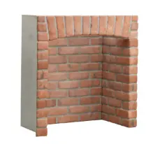 Red brick arch stove chamber with capital returns