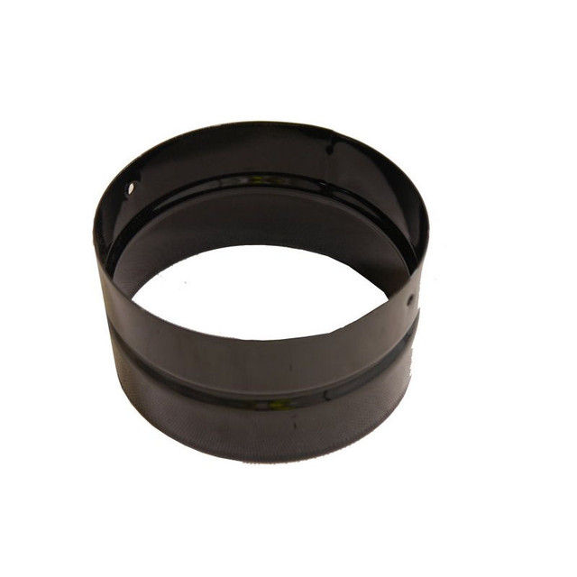 Gloss black vitreous enamel 125mm double socket flue adapter