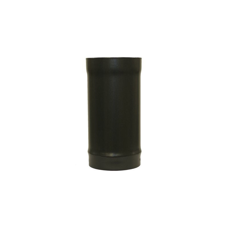Matt black vitreous enamel stove pipe, 125mm x 300mm