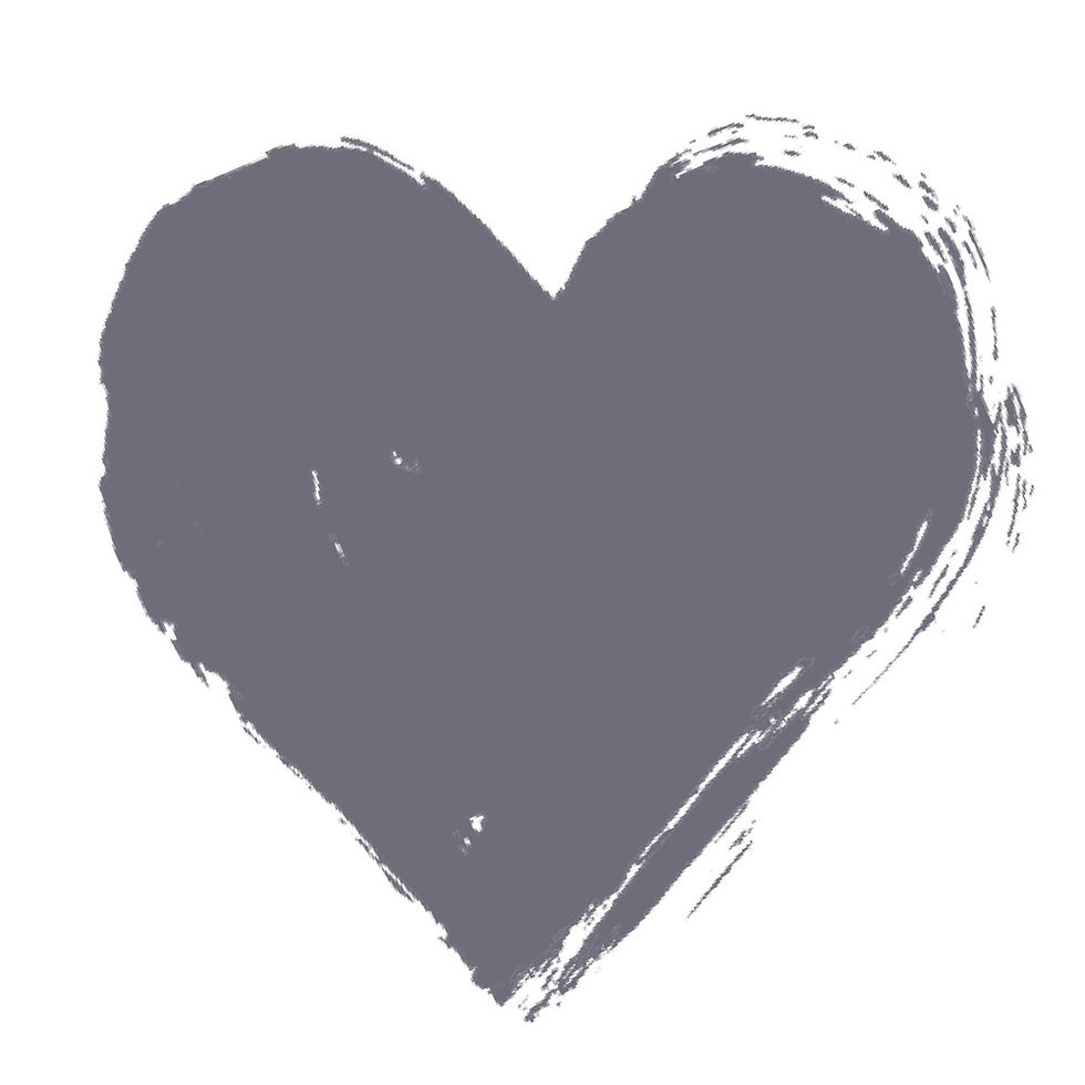 Grey heart-shaped paint swatch of Frenchic Gorgeous Grey.