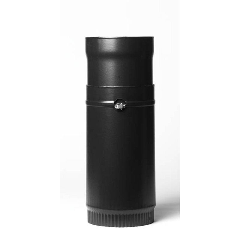 Matt black vitreous enamel adjustable pipe 350-550mm
