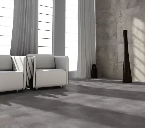 Modern room with Kansas Oak 12mm laminate flooring
