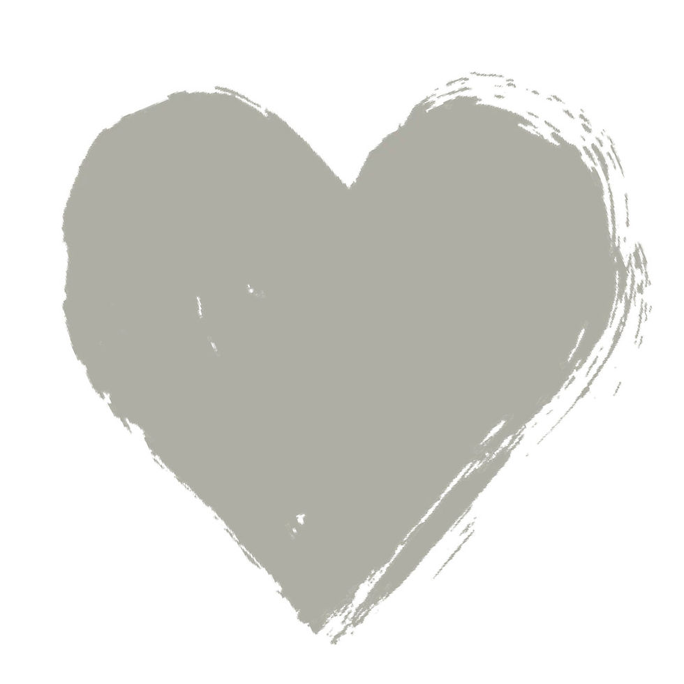 Heart swatch of Frenchic Posh Nelly Trim Paint in grey