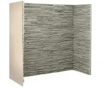 Capital Olive Waterfall Stove Chamber with textured stone