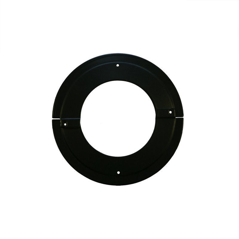 Matt black vitreous enamel 100mm split trim ring