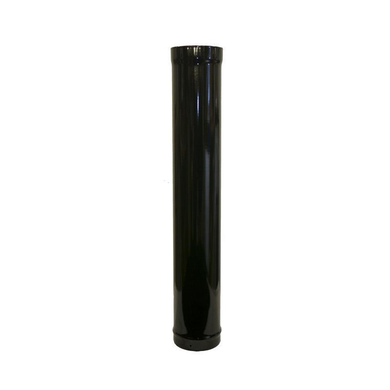 Gloss black vitreous enamel 200mm diameter 900mm pipe