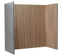 Capital Honey/Black Stove Chamber with vertical wooden slats