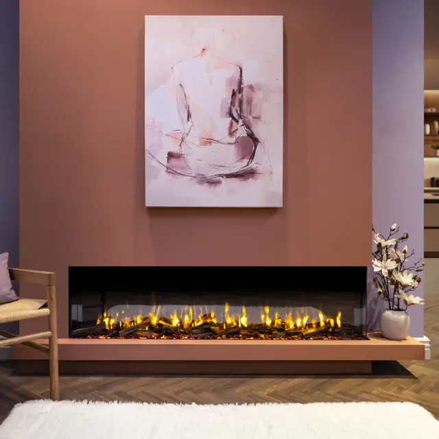 iRange i1500e Slimline electric stove in a modern living room
