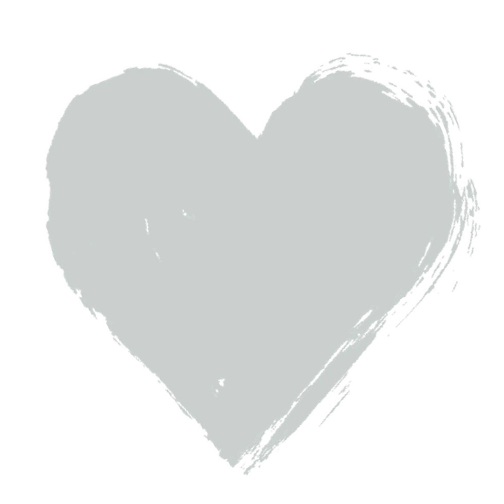 Thumbnail: Hand-painted grey heart in Frenchic Swanky Pants Al Fresco