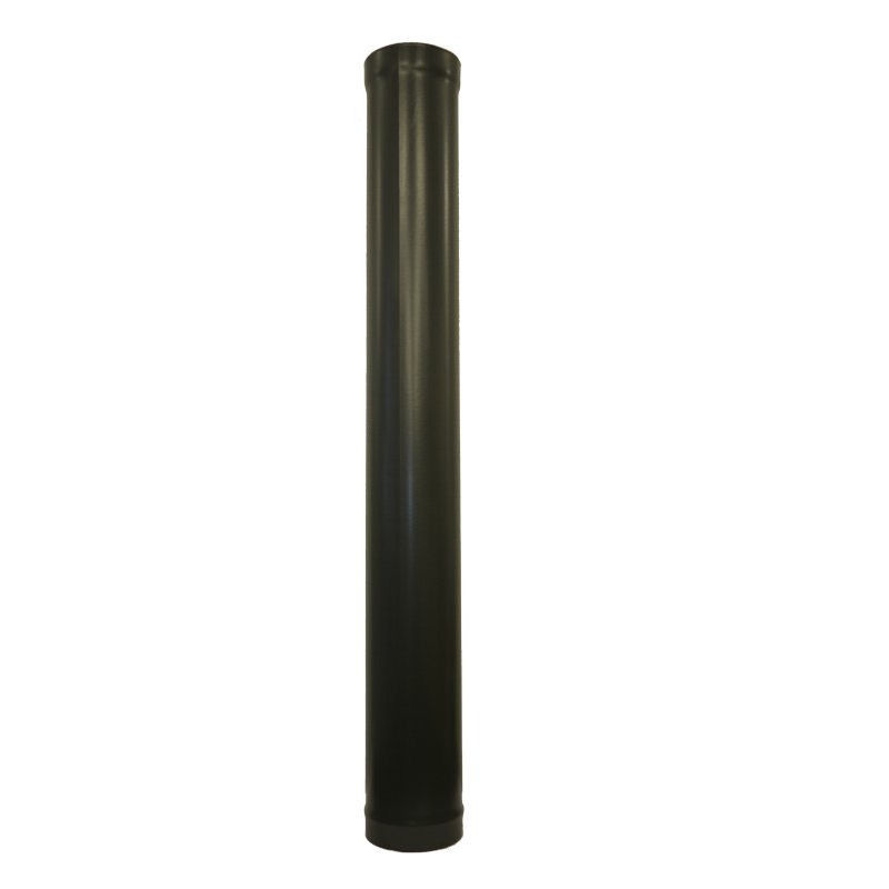 Matt black vitreous enamel 125mm x 1200mm stove pipe