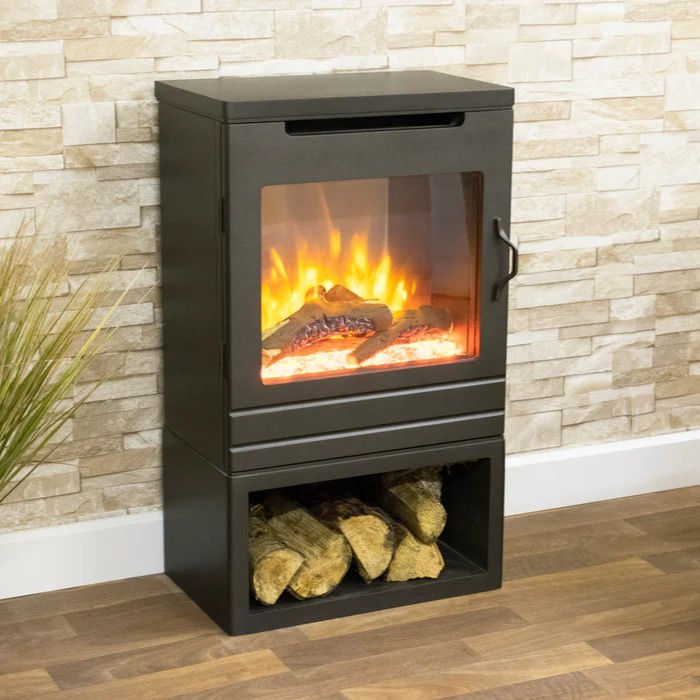 Matfen Suncrest Katell Electric Stove with log storage
