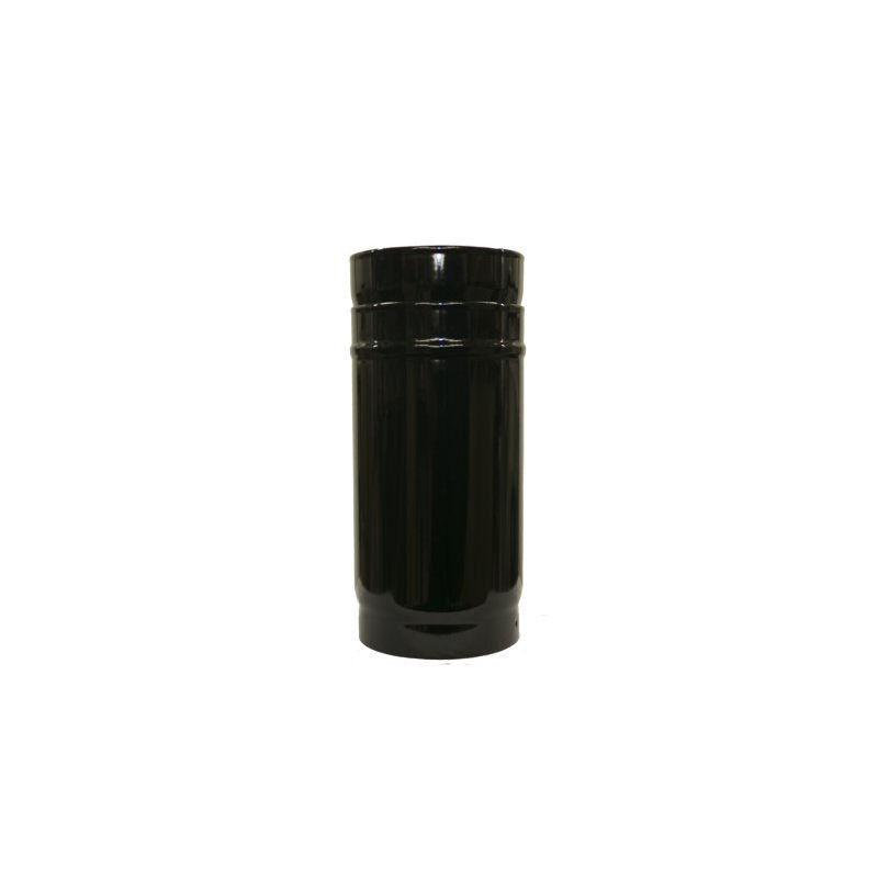 Gloss black vitreous enamel 100mm x 300mm stove pipe