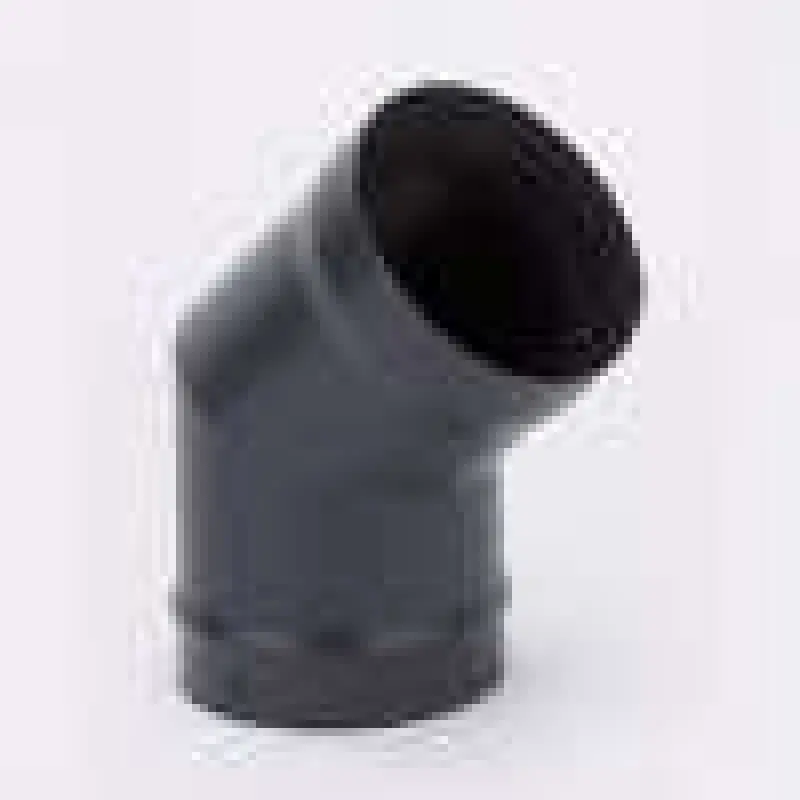 Matt black vitreous enamel 100mm 45 degree mitred bend