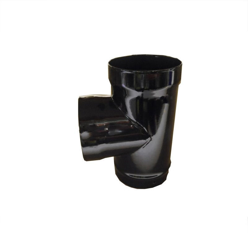 100mm matt black vitreous enamel stabiliser into B type tee