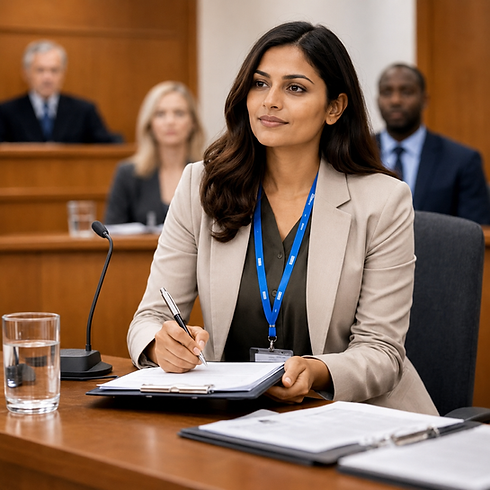 Professional legal interpreting in a courtroom setting