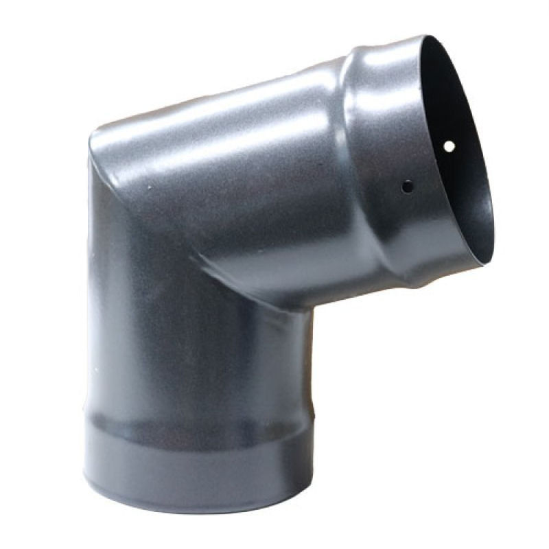 Matt black vitreous enamel 125mm 110 degree bend pipe
