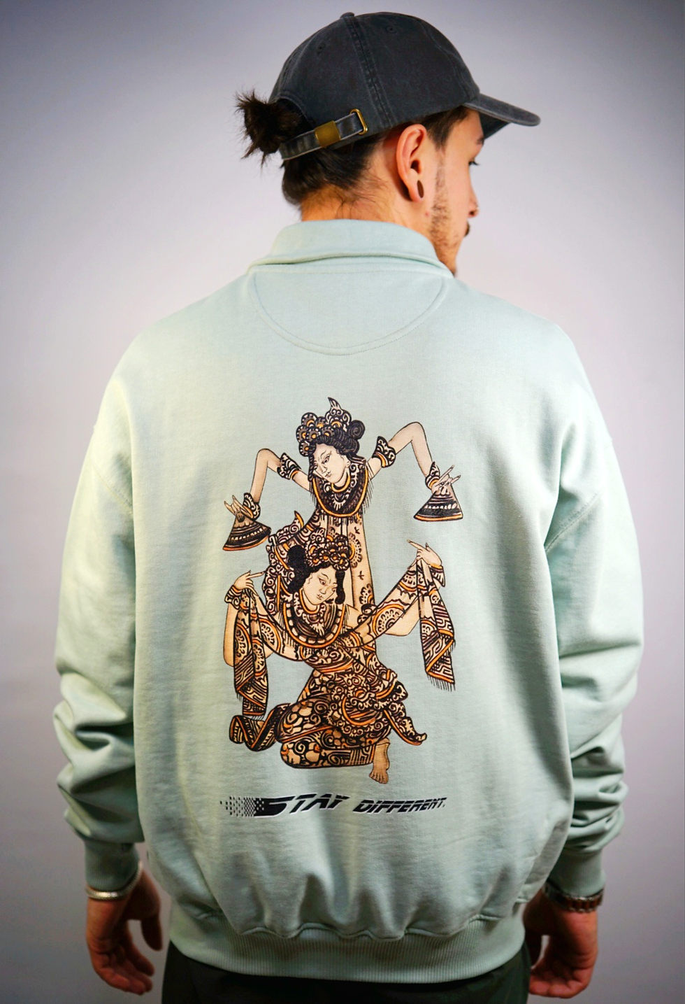 Ruff Brothers Half Zip Sweater "GEISHAS"