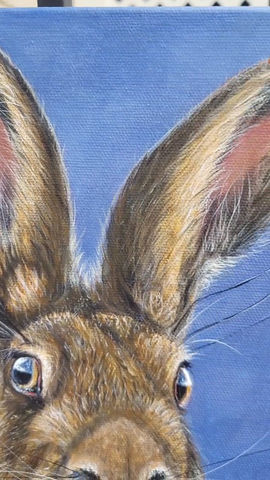 Thumbnail: Rabbit Original Painting , Hare,  Easter Bunny , Year of the Rabbit