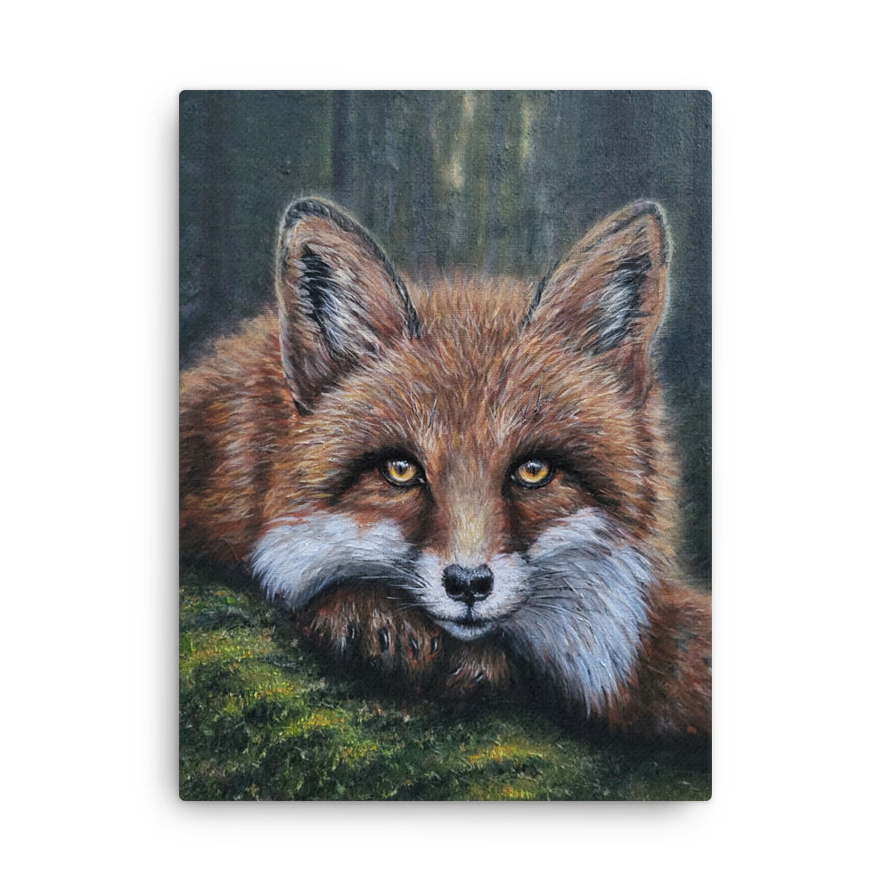 Fox Canvas Print of Painting by Nadya Gordon