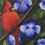 Thumbnail: Cardinal and Blue Pansies Painting 