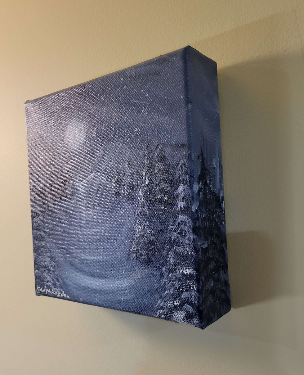 Thumbnail: Winter Landscape Original Acrylic Painting / Winter Painting/ Snow Scene