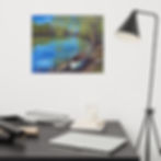 Thumbnail: Golden Hour on the Shenandoah River Print of Painting by Nadya Gordon