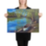 Thumbnail: Golden Hour on the Shenandoah River Print of Painting by Nadya Gordon