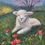 Thumbnail: Spring Lamb Painting Original Art 12x16 – Lamb in Wildflowers with Tulips 