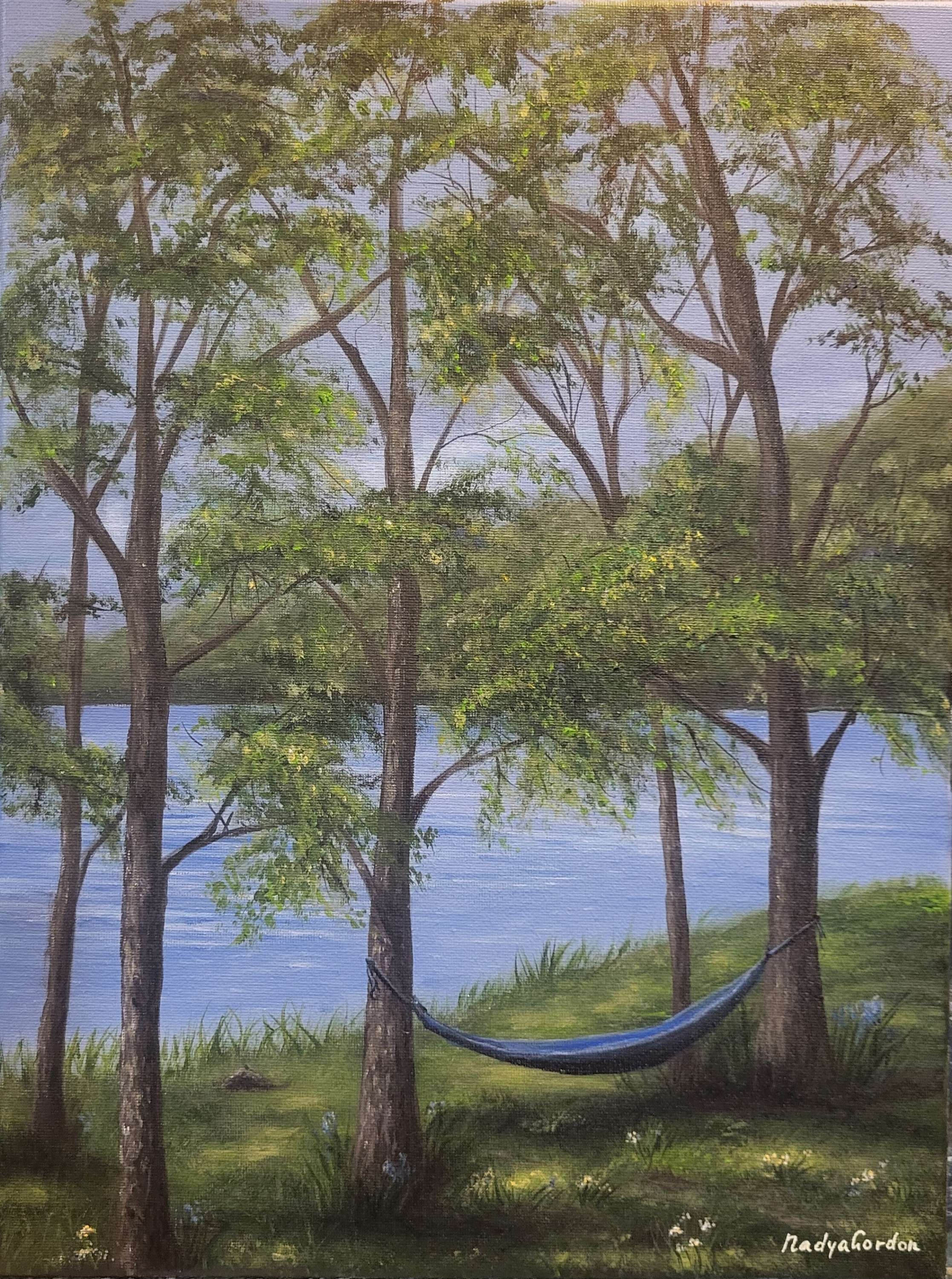 Hammock by the Lake Painting 
