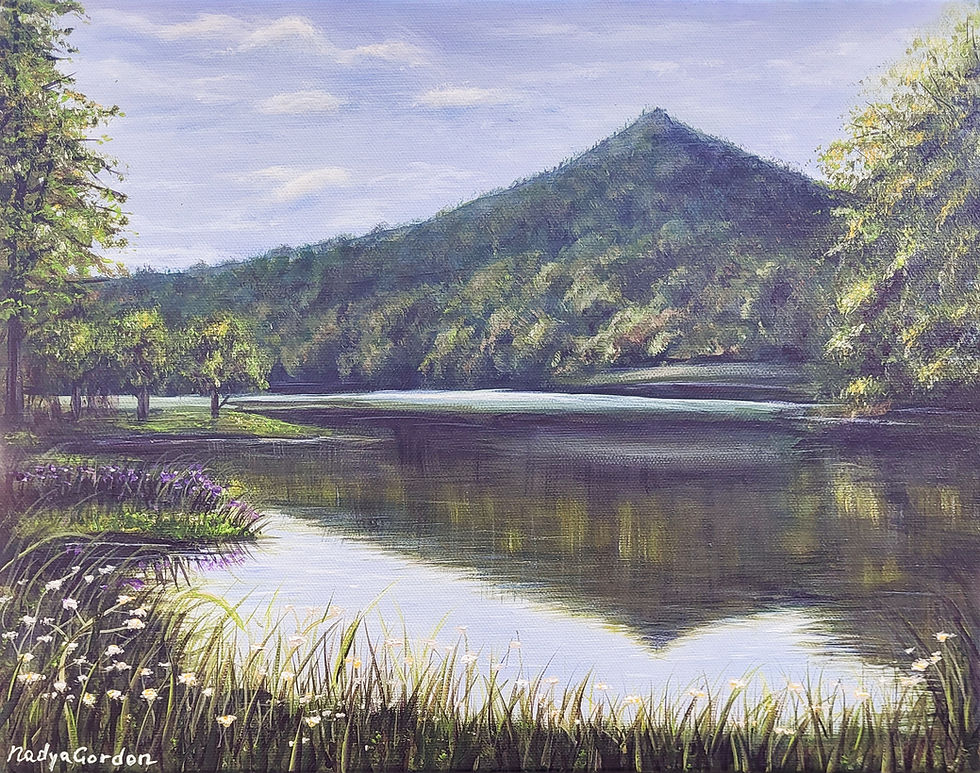 Mountain Lake Landscape Painting