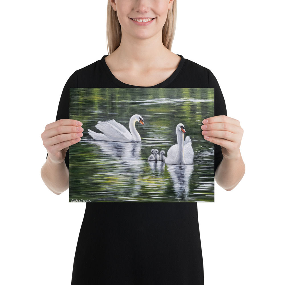 Swan Family Pring of Painting