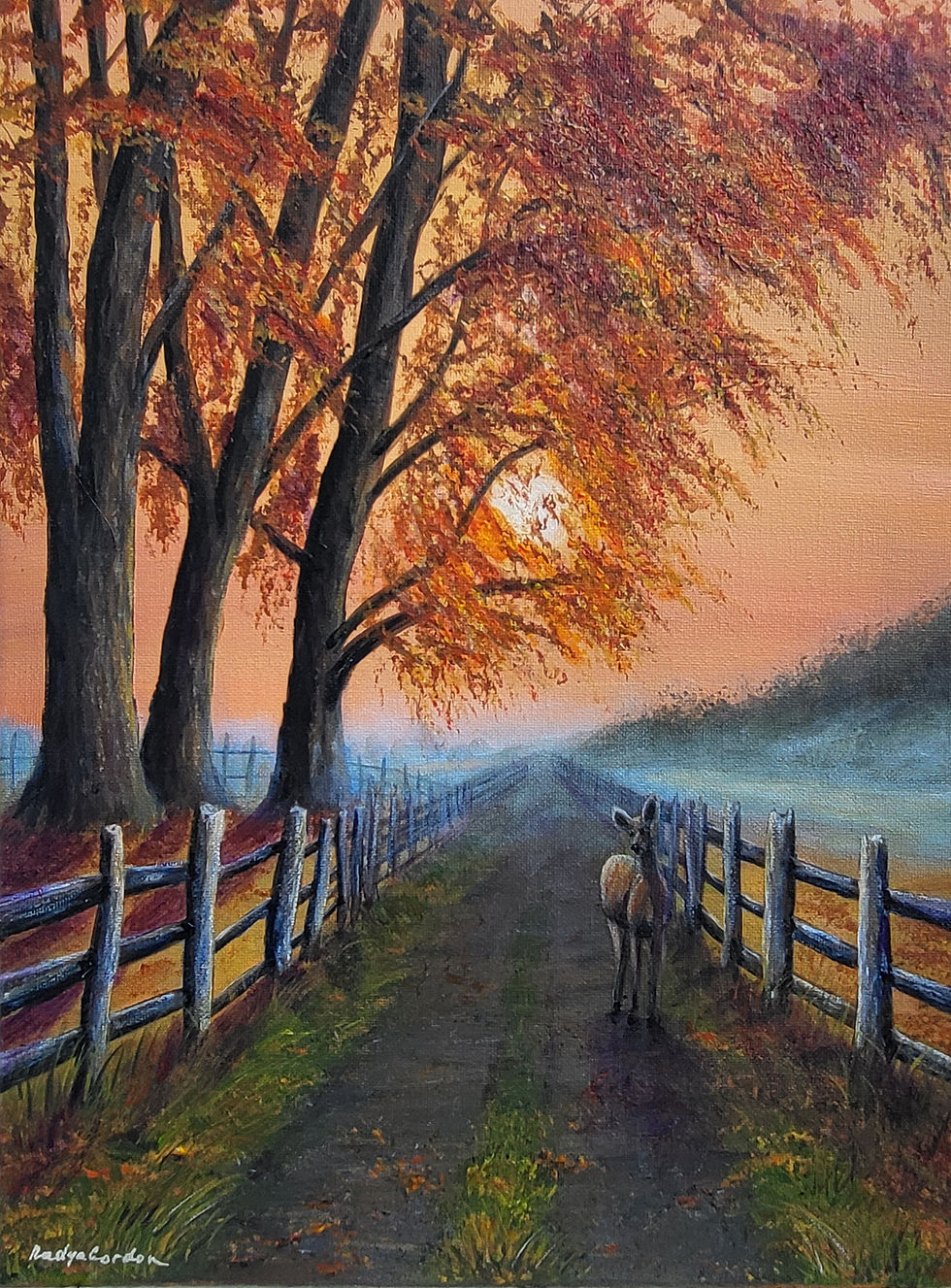 Thumbnail: Orange Morning Mist Original Painting 