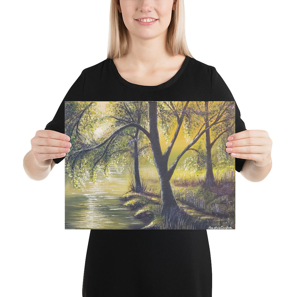 Golden Light Landscape Print of Painting