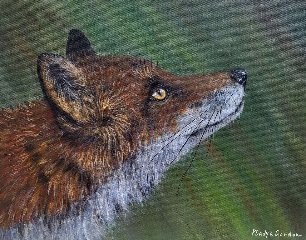 Thumbnail: Red Fox Original Painting by Nadya Gordon 