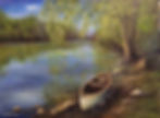 Thumbnail: Shenandoah River Kayak Original Acrylic Painting