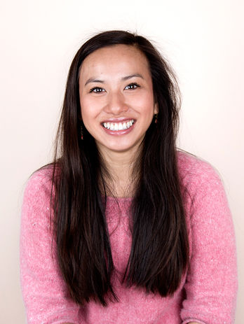 Girl with long hair smiling