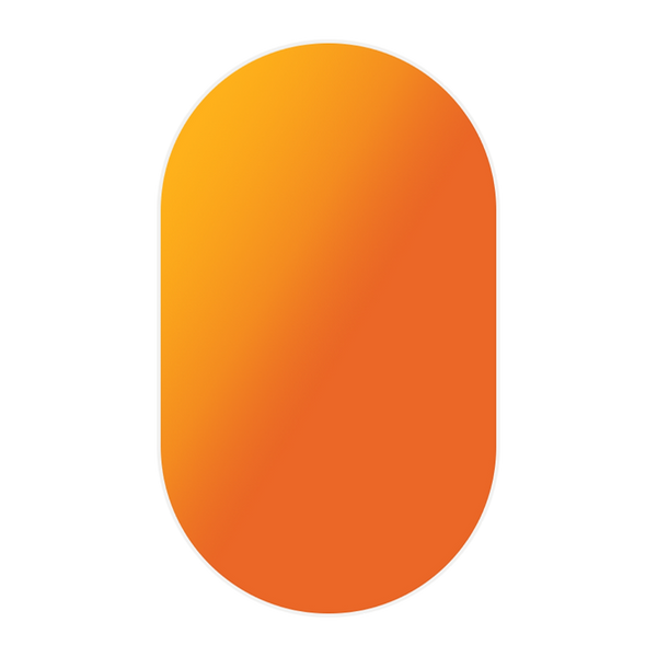 semicírculo com gradiente laranja e amarelo 