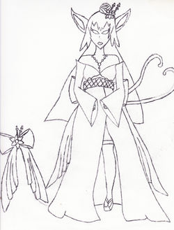 espeon gijinka illustration