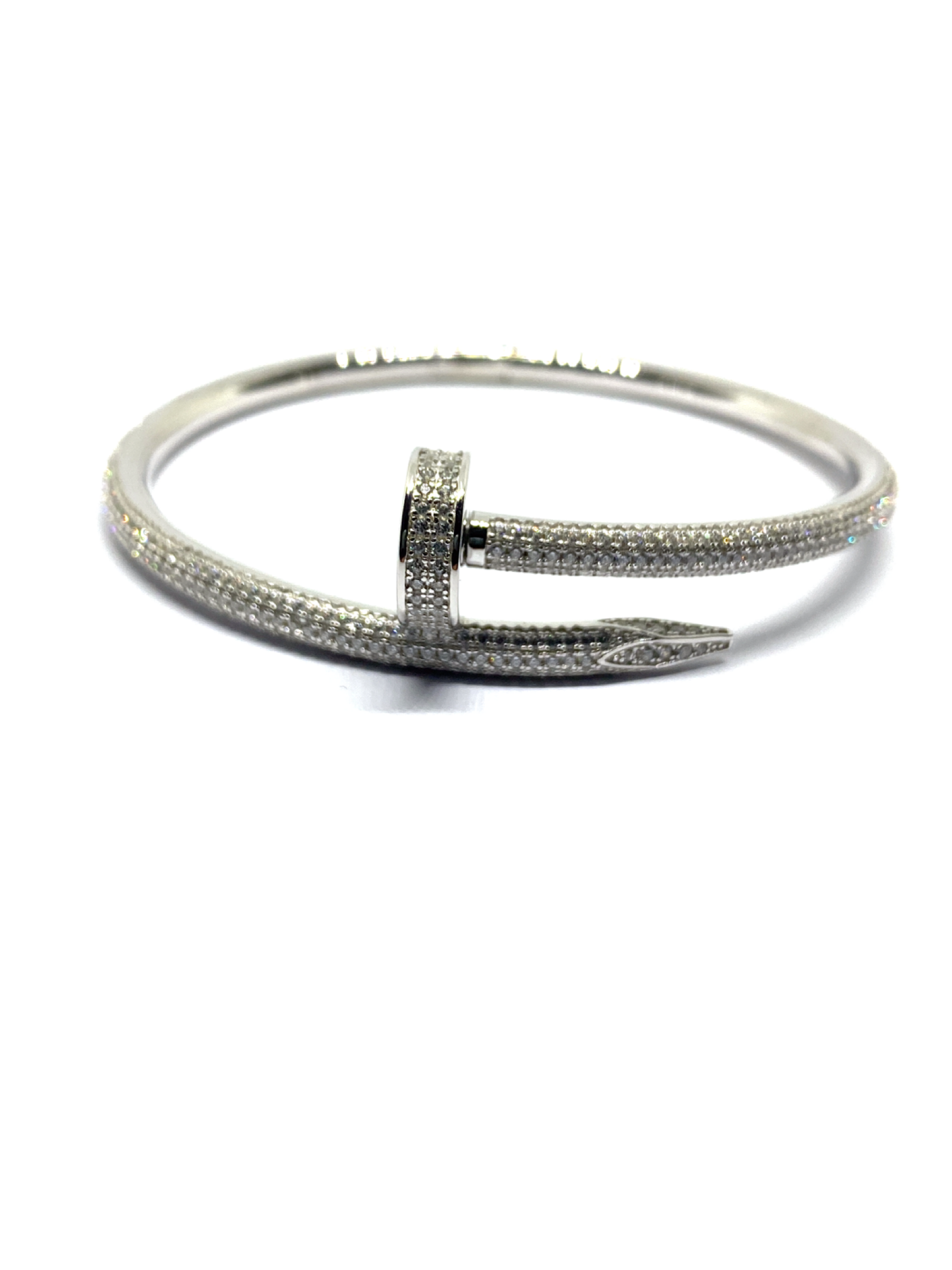 Taşlı kalın çivi bileklik, ithal