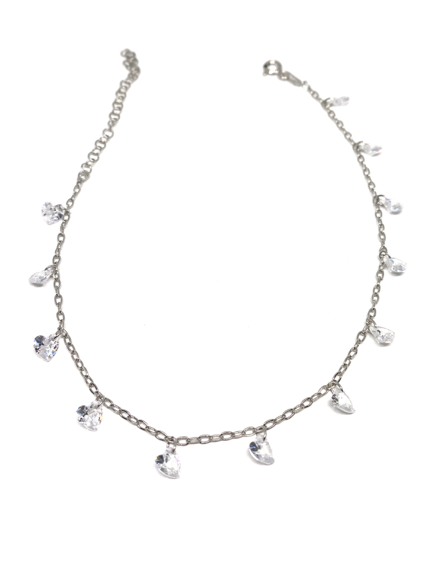 Kalp kristal taş halhal, ithal