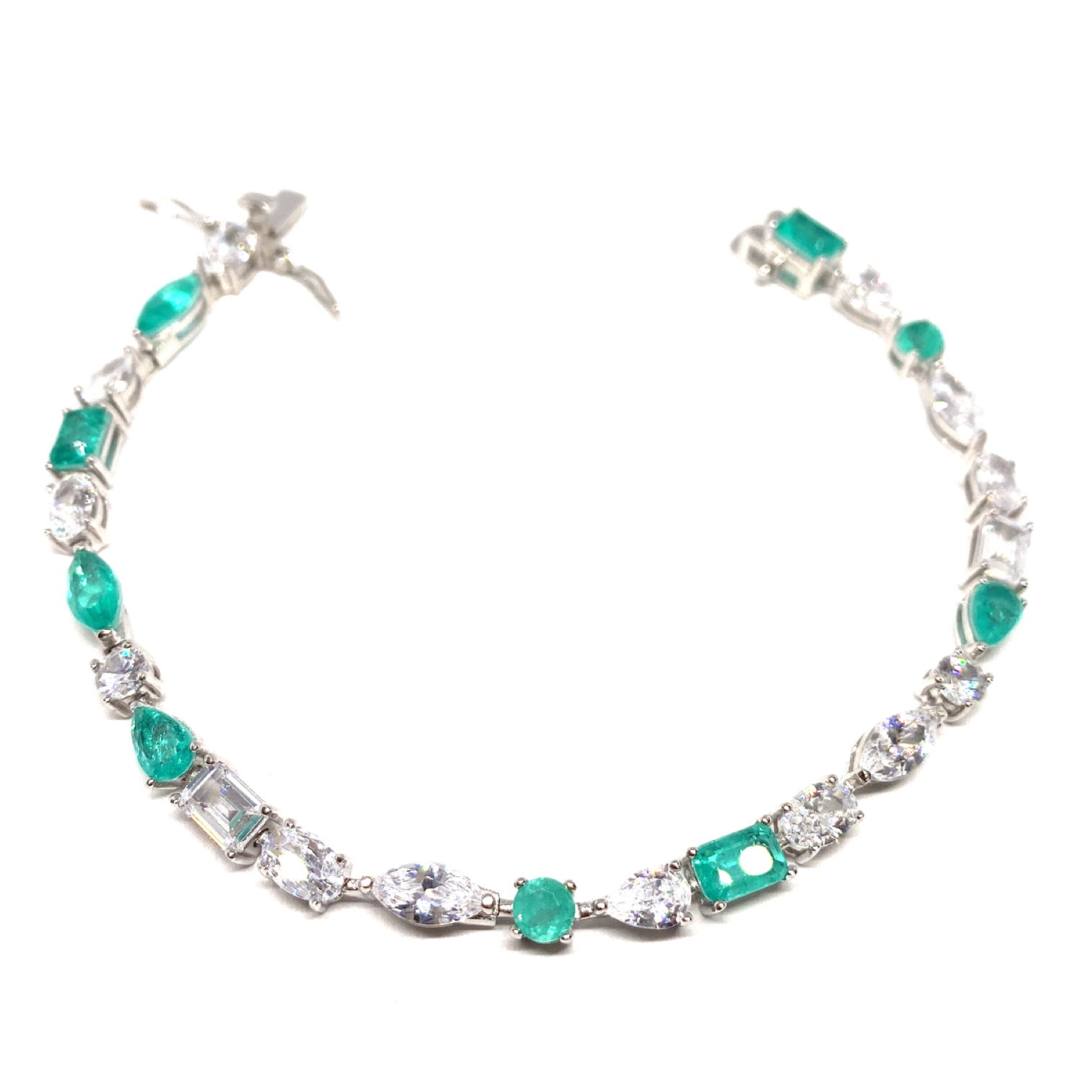 Paraiba turmalin mix taş bileklik, ithal