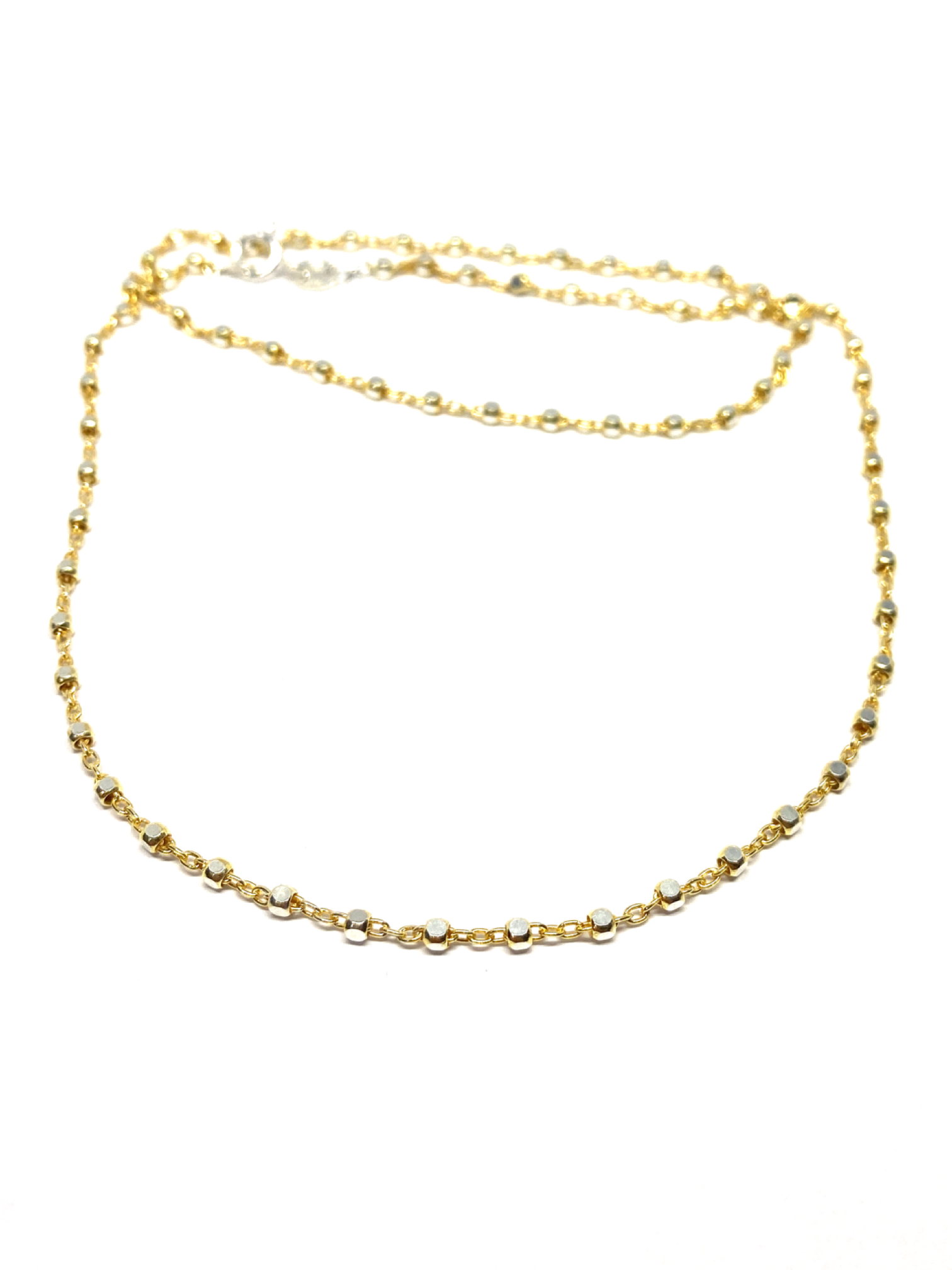 Ara küp iki renk 45 cm zincir kolye, ithal