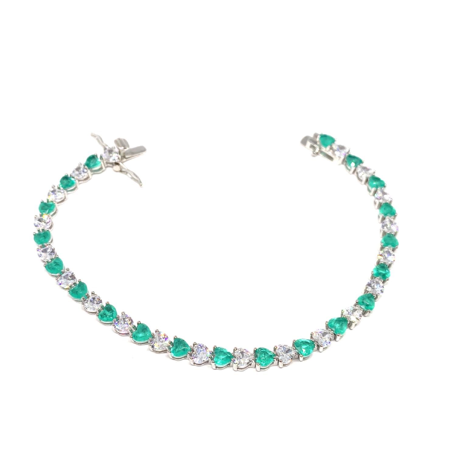 Paraiba turmalin kalp bileklik, ithal