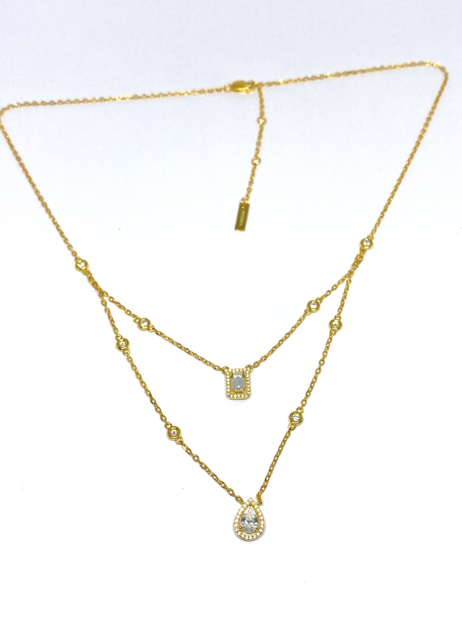 İkili mes damla kolye, ithal